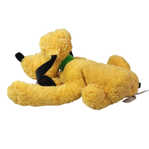 Disney Store Large Pluto Plush Orange Yellow 15" Stuffed Animal Doll Tongue Lay - Picture 3 of 11